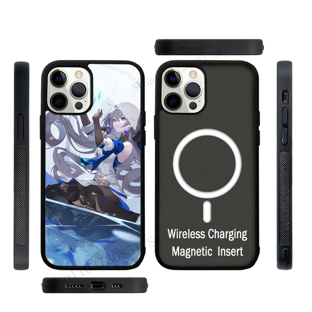 Anime Game Honkai Star Rail Bronya Phone Case Strong Magnetic For IPhone 15 14 13 Pro Max 11 12 Mini Alex Mirror For Magsafe