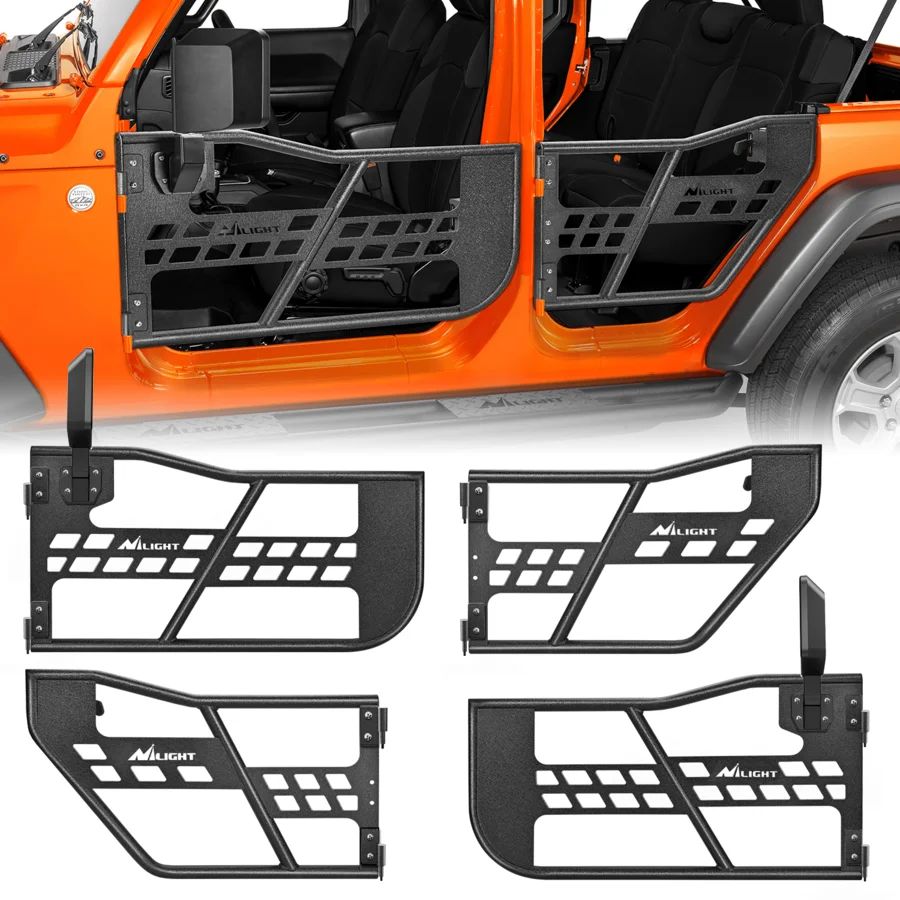 

Nilight Off Road Front Rear Tubular Doors With Side View Mirrors Compatible With 2018-2026 Wrangle JL 2020-2026 Gladiator JT