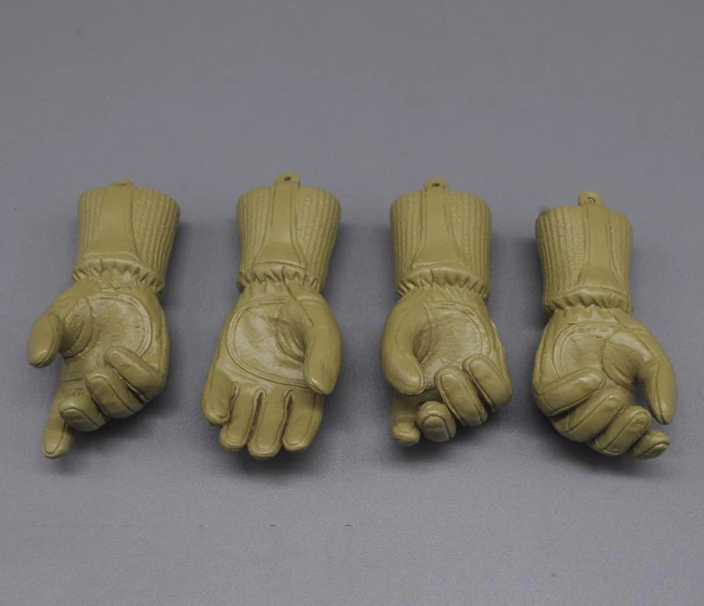 EenterbayEB Classical Version Long Gloved Hand Types Yellow Black Version 4PCS/SET PVC Material For 12" Action Figure DIY 1/6