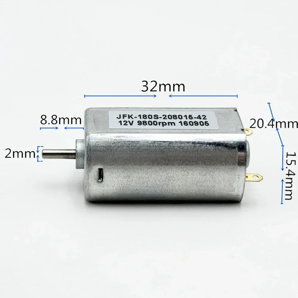 Mini 180 Carbon Brush Motor DC 3V 5V 6V 12V 9800RPM Strong Magnetic High Torque for Intelligent Toy Car Model Electric Machine