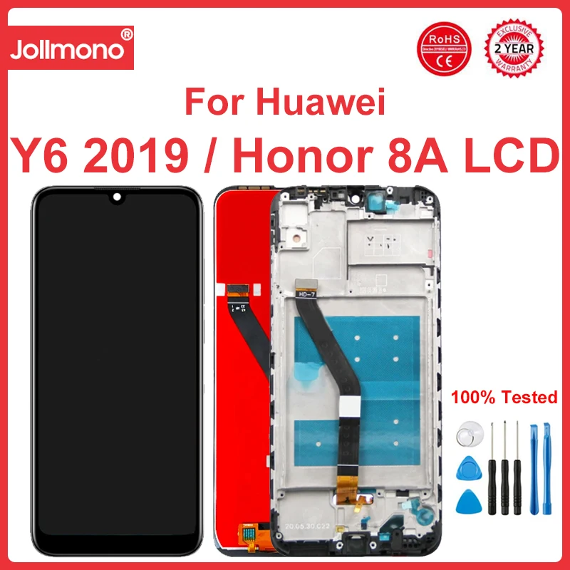 

6,09 ''для Huawei Y6 2019 LCD Y6 Pro 2019 дисплей MRD-LX1F сенсорный экран для замены для Honor 8A LCD JAT-LX1 / LX3 ЖК-дисплей