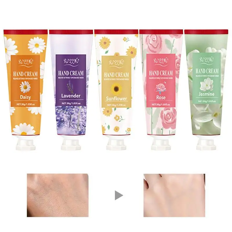 Scented Hand Lotion 5pcs Anti-crack Mini Hand Lotion Gift Set Not Greasy Lightening And Hydrating Hand Lotion For Women Winter