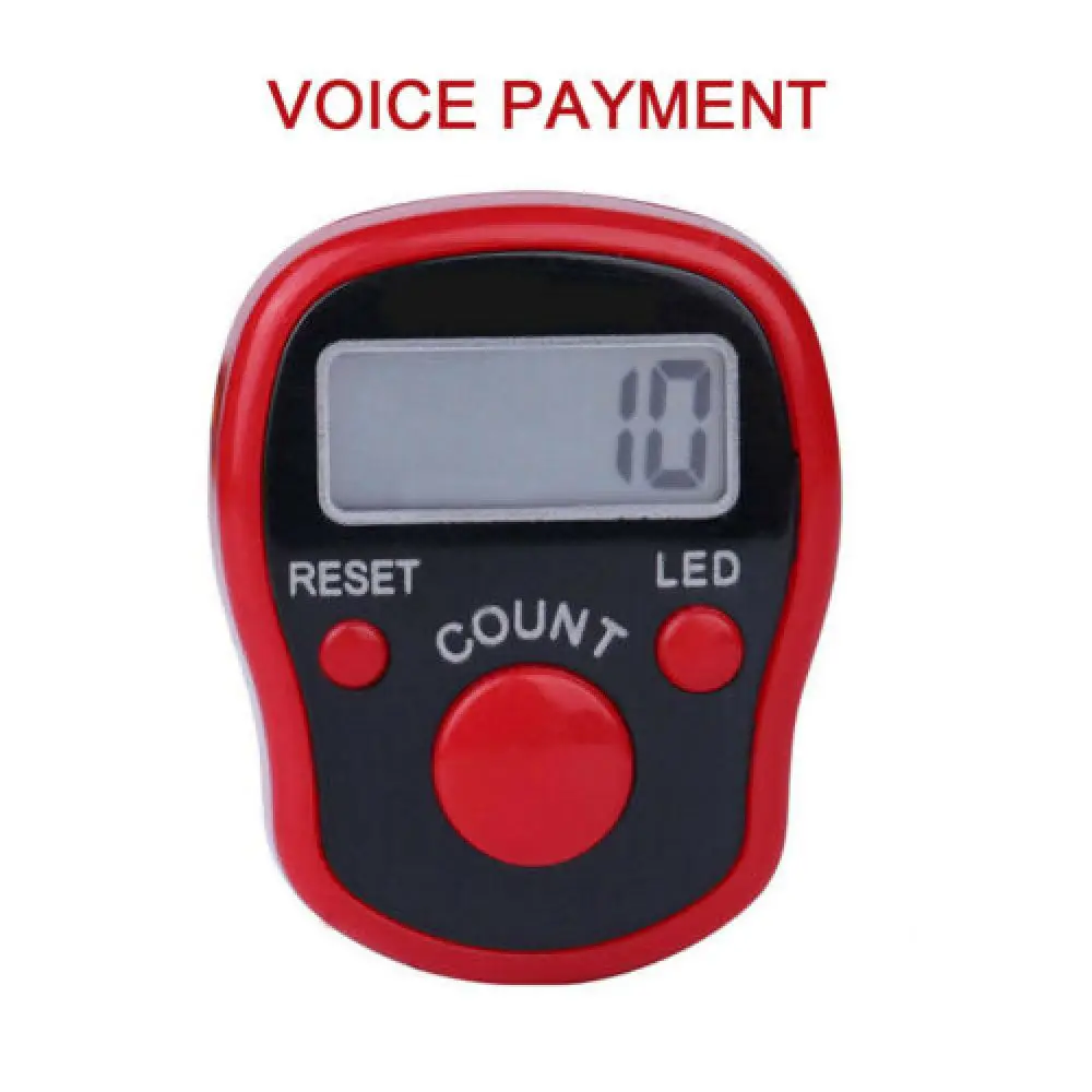 LED Electronic Finger Clicker Tasbih Handheld Ring Click Lap Counter Event Clicker Tally Finger Counters Golf Lap Counting