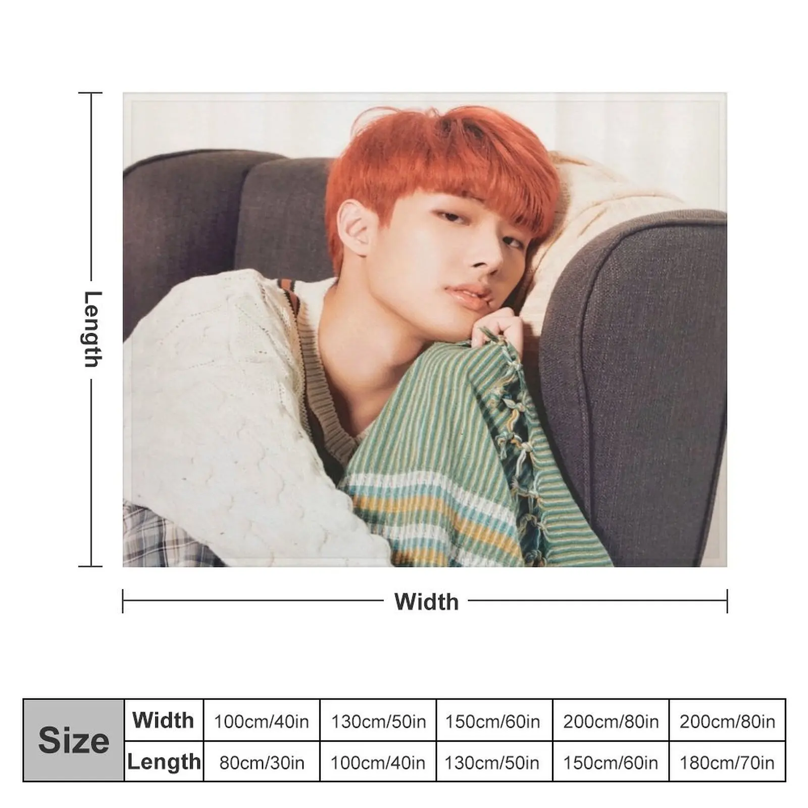 Ateez Mingi Throw Blanket Retros Sleeping Bag Bed Fashionable Blankets