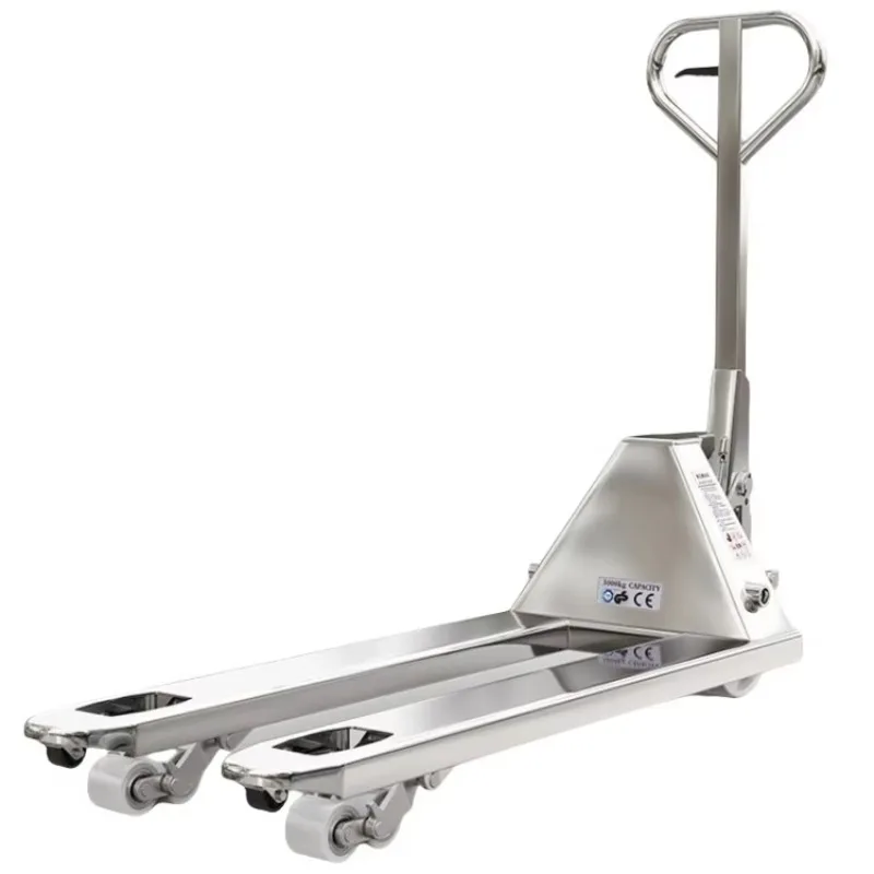 Veidt Weighing Stainless Steel Pallet Scale Manual Pallet Jack Pallet Scale with 2000kg Digital Hand Operated Lift Truck Scale