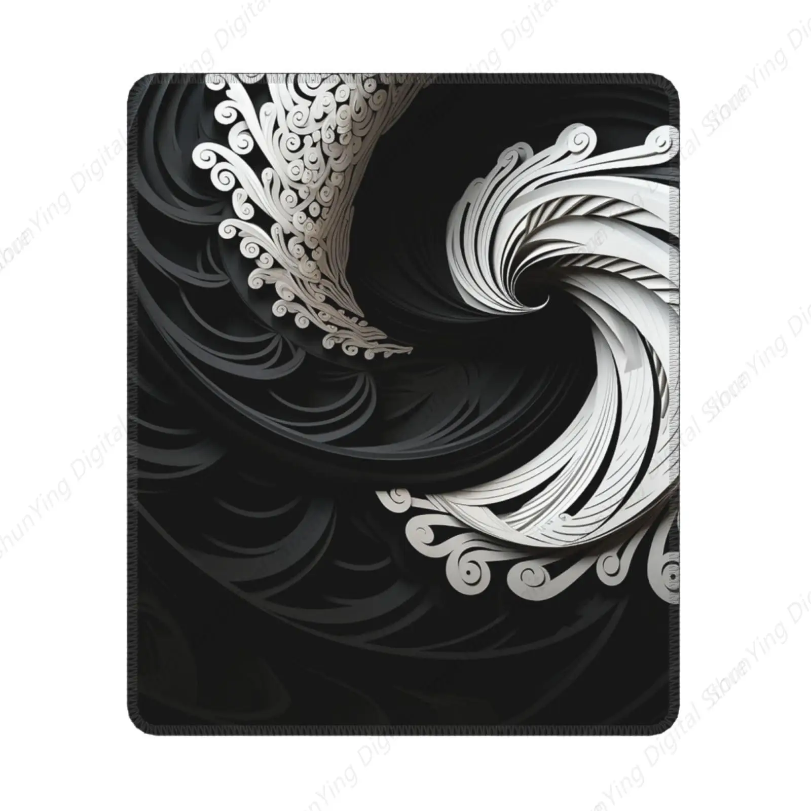 

Black And White Rotating Image Mouse Pad With Anti Slip Rubber Base Mouse Pad Suitable For Gaming Office Laptops 25*30cm