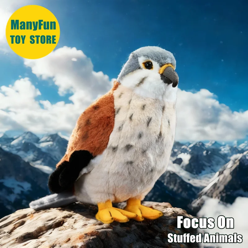 

Kestrel Plush Toy Realistic Falcon Plushie Lifelike Peregrine Falcon Stuffed Animal Sparrow Hawk Simulation Doll Toy Gift