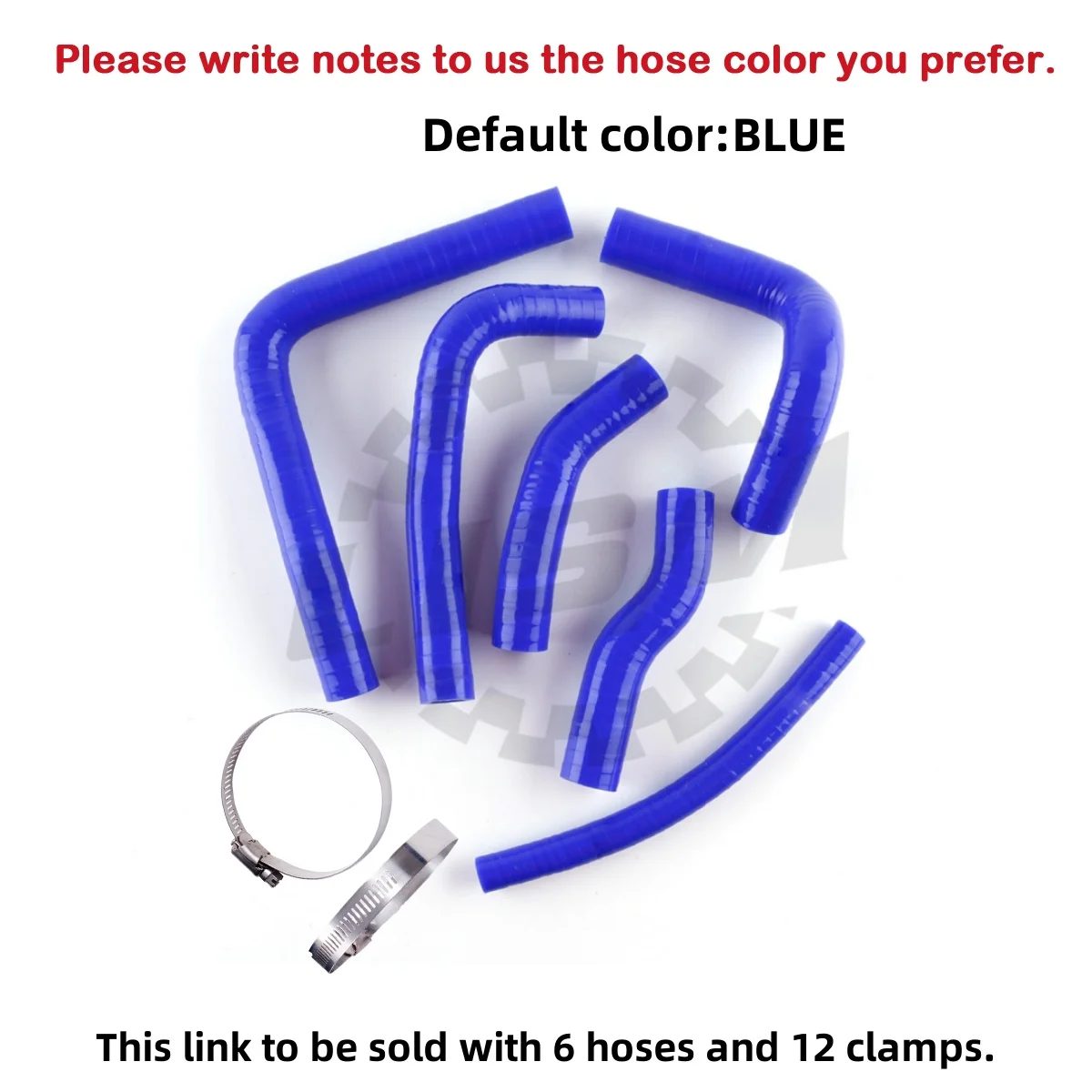 

6PCS 3PLY Silicone Radiator Coolant Hose Kit For 2000-2001 Honda CR250 CR250R Motorcycle Silicone Tube