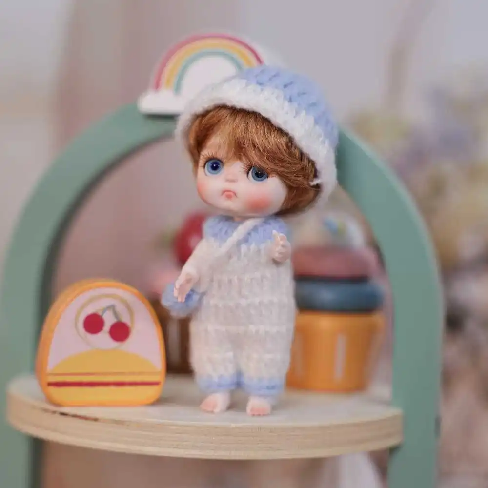 Cute Ceramic Doll with Rabbit Ear Headband Fashion Toy Series Ornament Premium Festival Gift