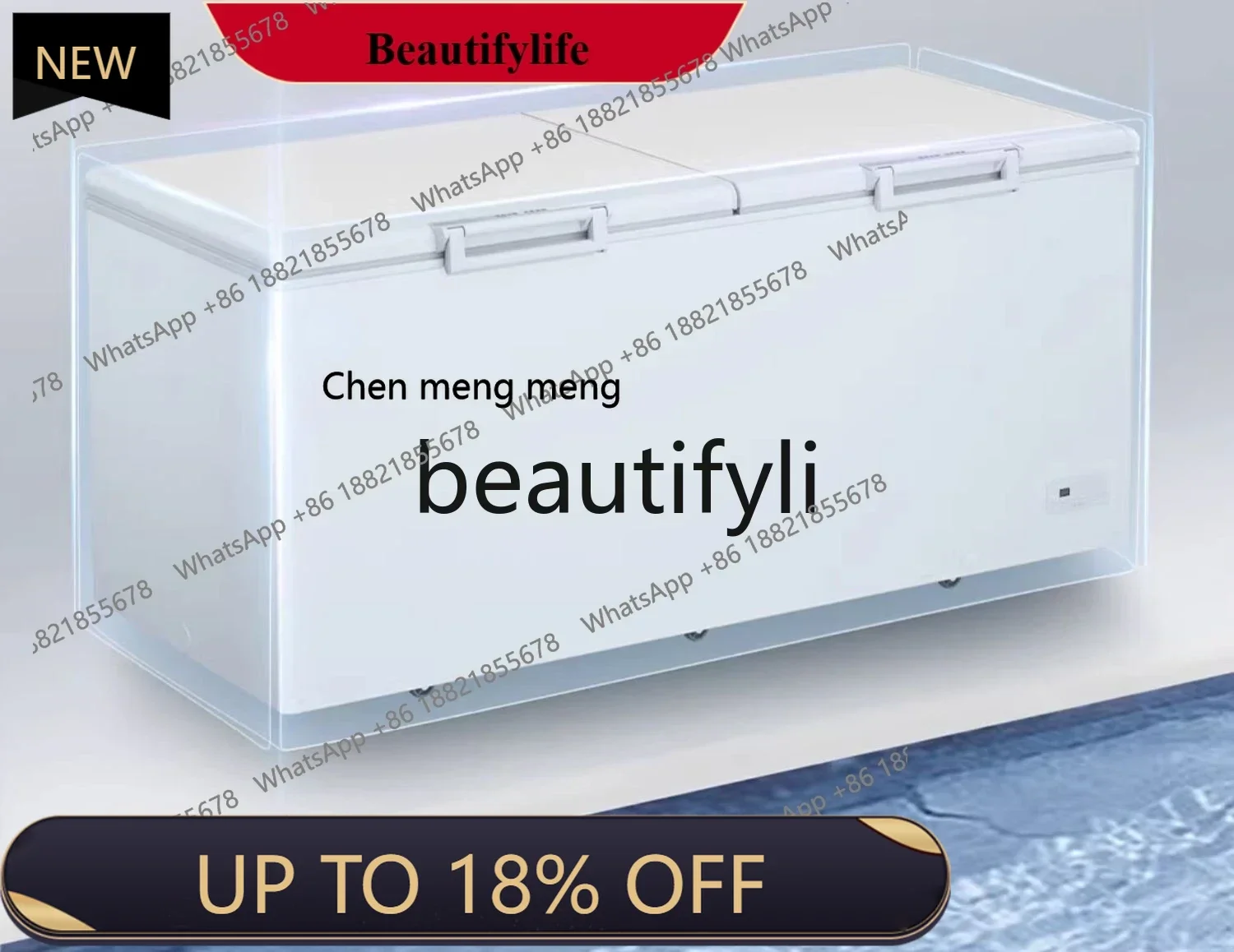 

Large capacity commercial freezer 300/429/519 liters refrigerated full freezer to reduce frost