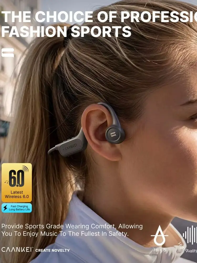 AliExpress NONE Bone Conduction Sports Earphones IPX6 Waterproof Bluetooth 5.4 Wireless Headphones Open Design Headset For Running Cycling