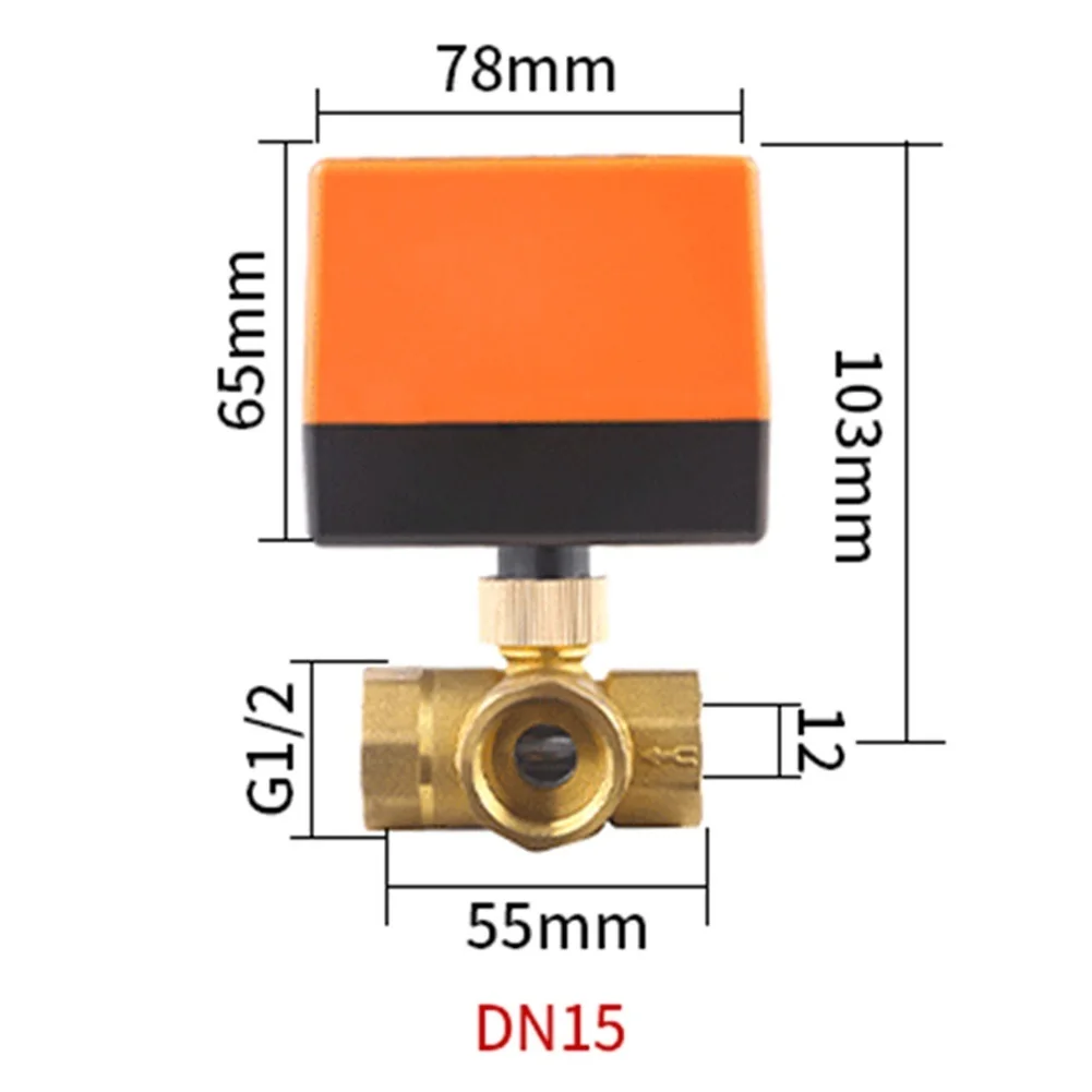Applicable In Various Systems Black, Orange 3-way Solenoid Valve Hvac Control Valve System Actuator Electric Valve