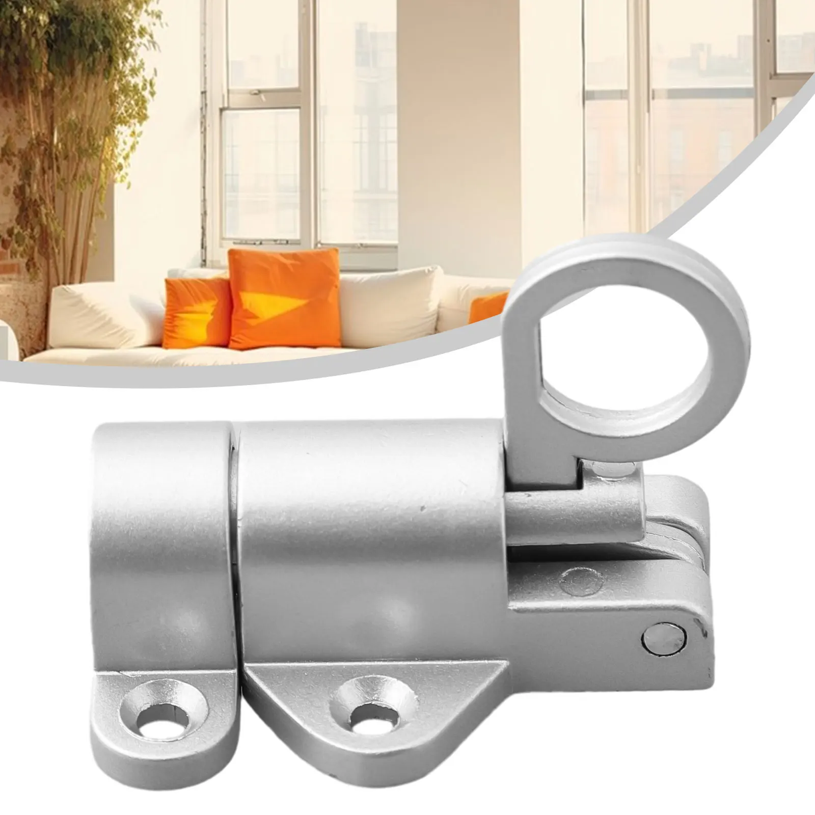 

Spring Door Bolt Lock Self Closing Latch Bolt With Pull Ring Aluminum Automatic Spring Latch Bounce Mechanism Door Hardware