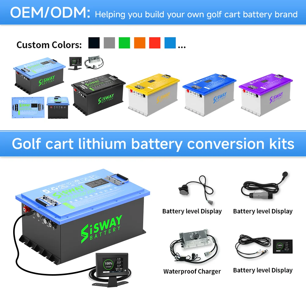 بطارية ليثيوم قابلة للتخصيص لسيارات الجولف الكهربائية 36 فولت إلى 96 فولت 100 أمبير إلى 400 أمبير