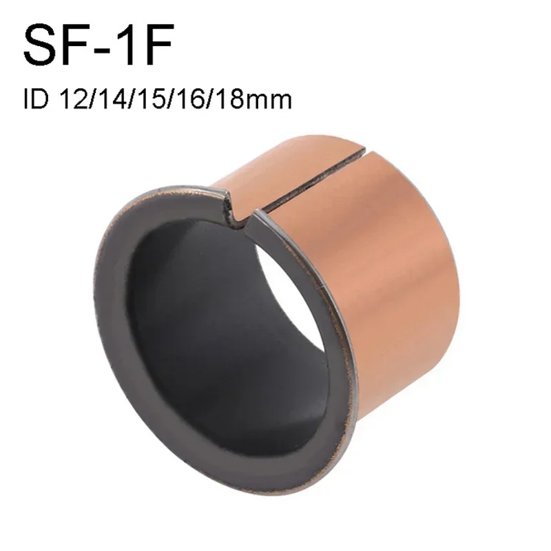 5Pcs ID 12 14 15 16 18mm Flanging Self-lubricating Bearing SF-1F Oilless Bushing Sleeve Copper Base Bushing Height 8-20mm