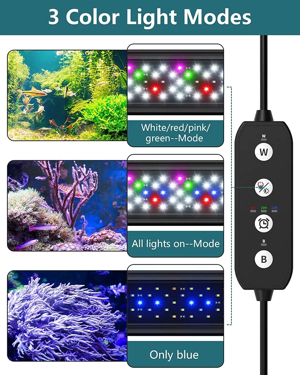 New Aquarium Led Light for Fish Tank Lamp Waterproof and Smart Full Spectrum Aquarium Lightings for Growing Plants Accessories