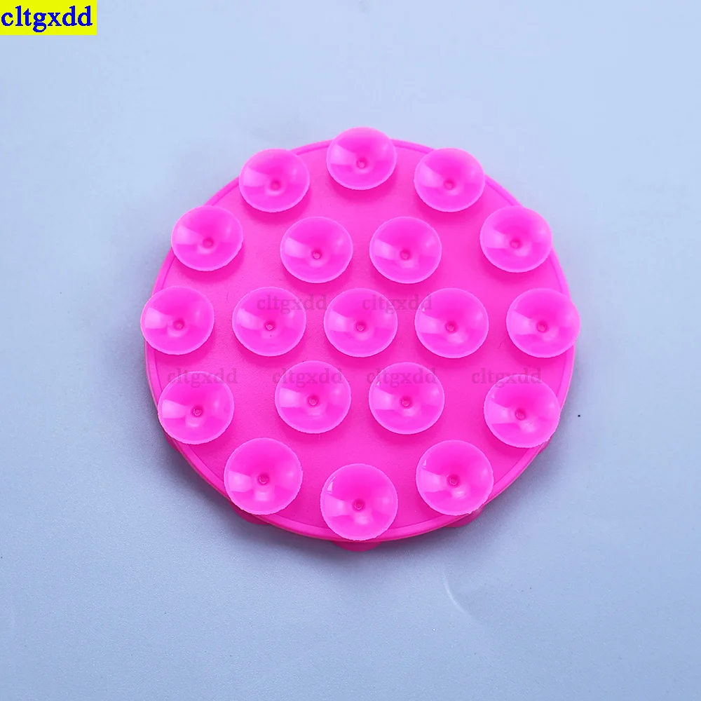 Cltgxdd 1 조각 원형 양면 실리콘 흡입 컵 새로운 내구성 19 입자 흡입 컵 다기능 전화 홀더