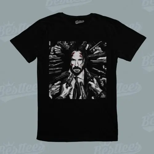 John Wick Keanu Reeves Hitman Graphic Action Movie TV Series Theme T-Shirt