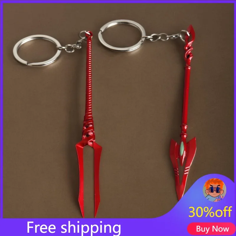 

8cm Lance of Longinus Keychain Metal Jpanese Anime Periphery Action Figurine Spear Accessories Decoration Christmas Gift Toy Kid