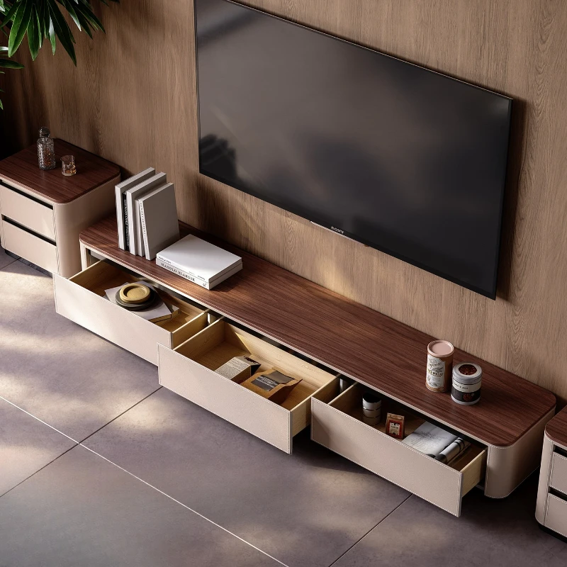 Modern Luxury TV Cabinet Wood Storage Living Room TV Stand Support Decor Television Table Italian Meuble Luxury Home Decor