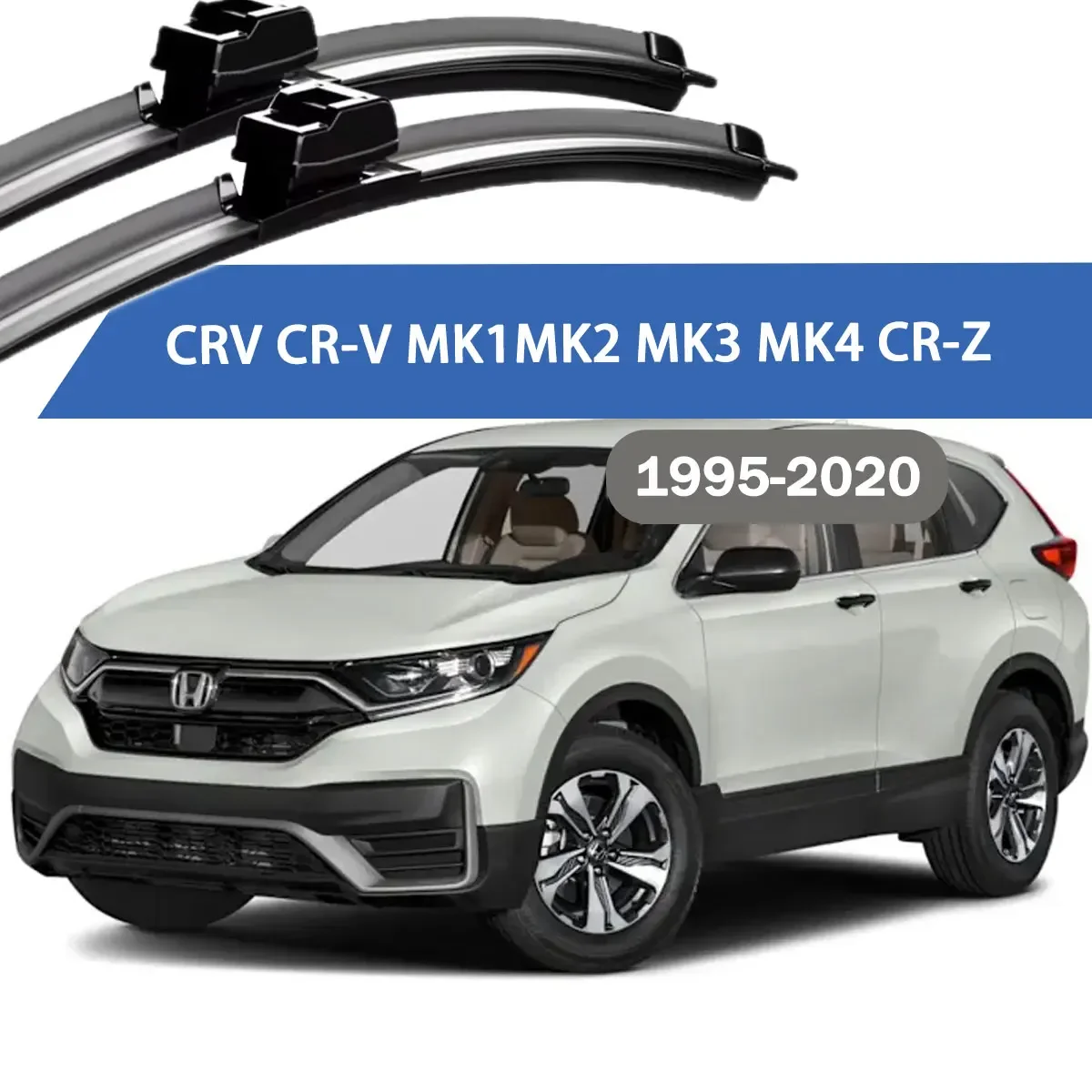Front Windshield Windscreen Wiper Blades Carbon Fibre Wipers For Honda CRV CR-V MK1MK2 MK3 MK4 CR-Z 1995-2020