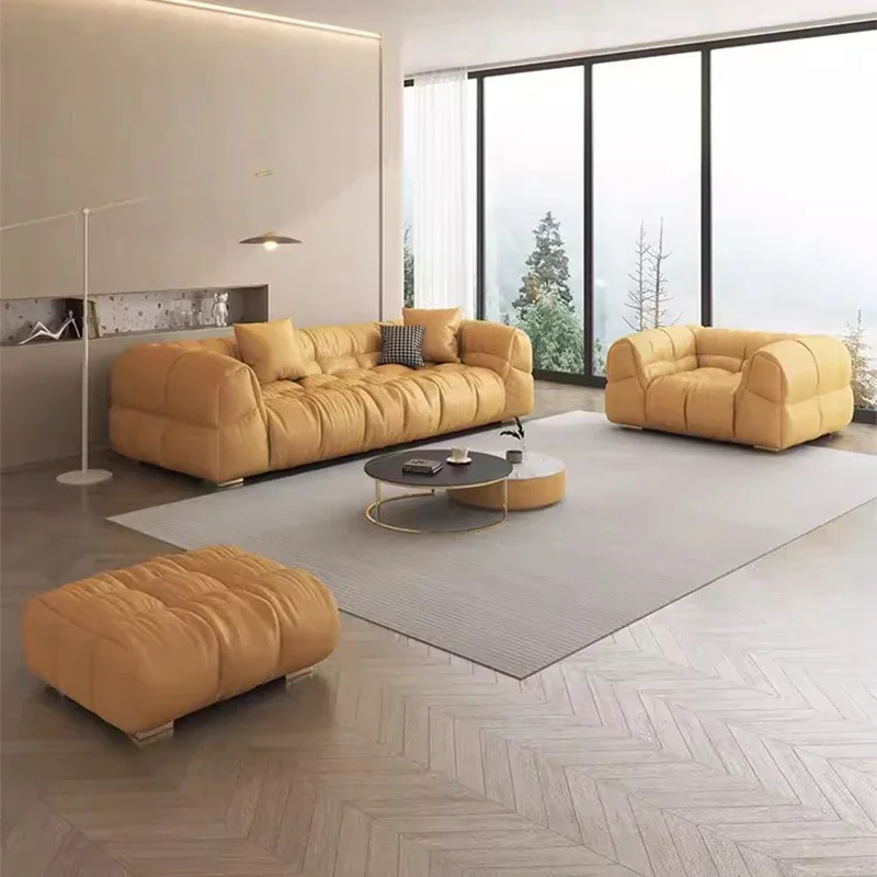 Grande Wood Legs Living Room Sofas Yellow Kids Cloud Love Seat Living Room Sofas Dormitory Tatami Canape Salon Home Furniture