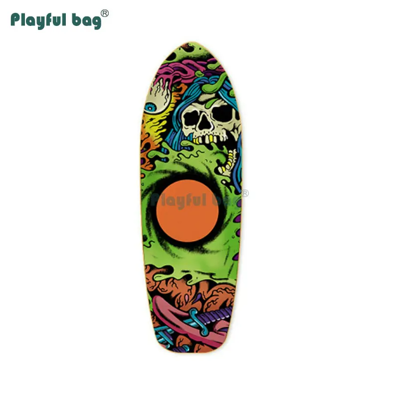 75CM Wasser transfer land surfbrett Einzigen Rocker Skateboard Ahorn Holz bord Skateboard zubehör AMB136