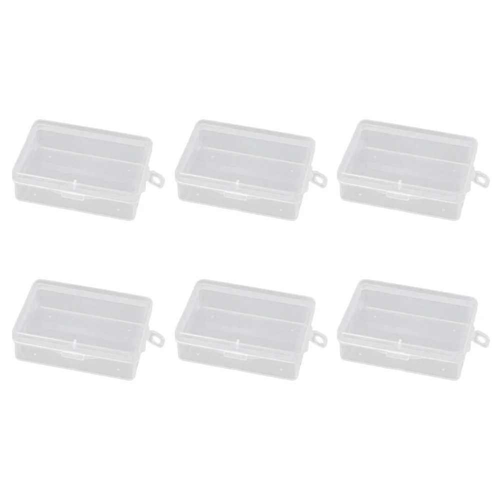 

6Pcs Sturdy PP Plastic Storage Box Mini Transparent Container Case Collection Organizer For Crafts Beads Jewelry Storage