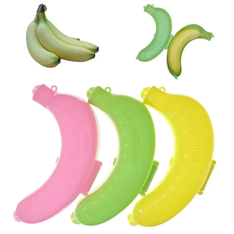 Banana Storage Box for Outdoor Travel Cute Banana Case Protector Box Container Trip Outdoor Lunch Fruit Storage Box Holder