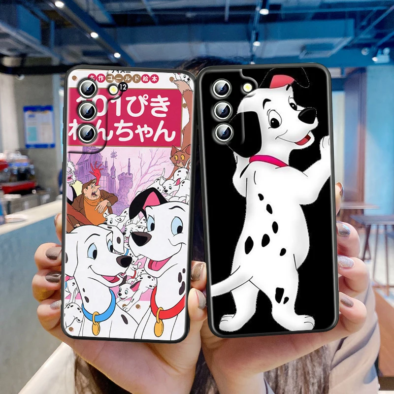 Disney Anime 101 Dalmatians Phone Case For Samsung Galaxy S22 S21 S20 Ultra Plus Pro S10 S9 S8 S7 Silicone Soft Black Cover