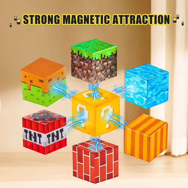 Magnetische Bausteine Spielzeug Bauen Mine Magnet Welt Set für Junge Mädchen DIY STEM Montessori Sinneswürfel Kleinkinder Bildung Geschenk