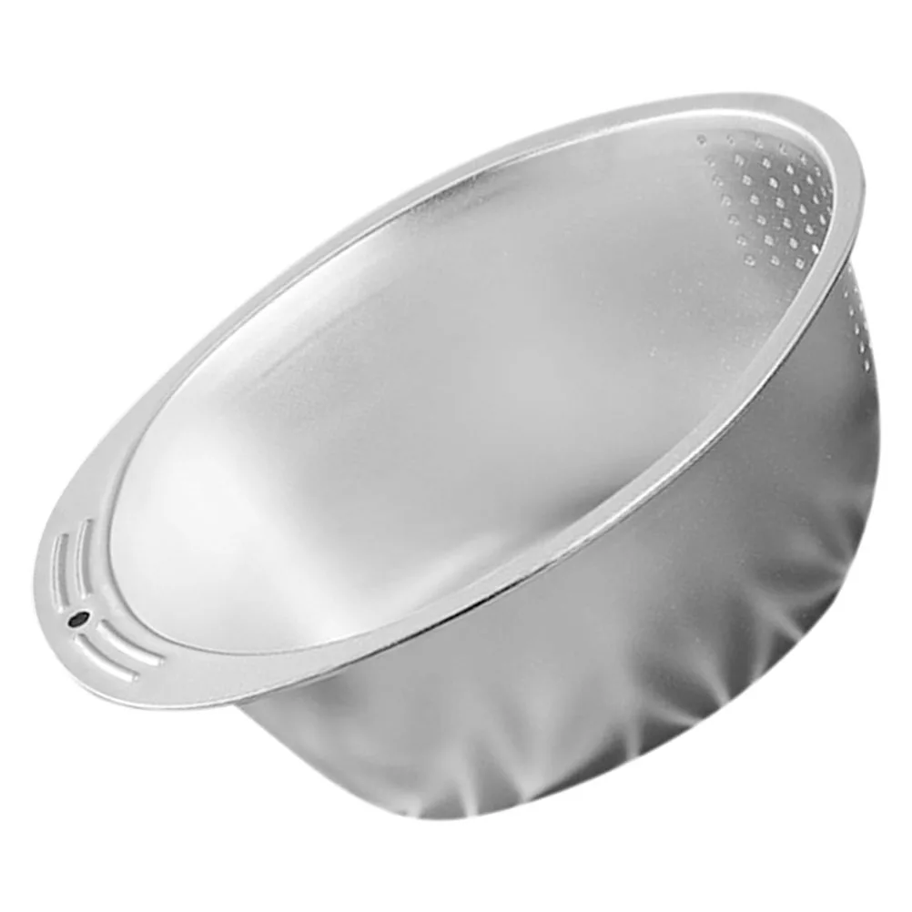 

Vegetable Washing Basket Stainless Steel Fruit Draining Bowl Rice Washer Kitchen Strainer Heavy Duty Non Deformable Cooking
