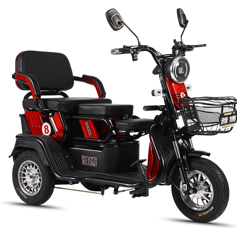 600W Electric Tricycles New Leisure Three-wheeler Mini Detachable Battery Electric Motorcycle Scooter Adult