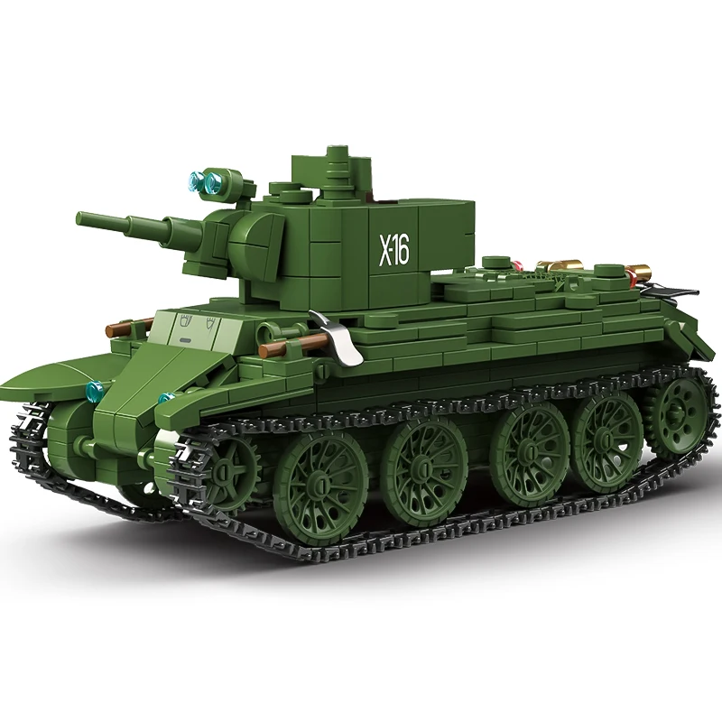 2025 New Small Particle Building Blocks Puzzle T-70 Tank Assembly Toy 99A Armored Vehicle Children's Gift Model