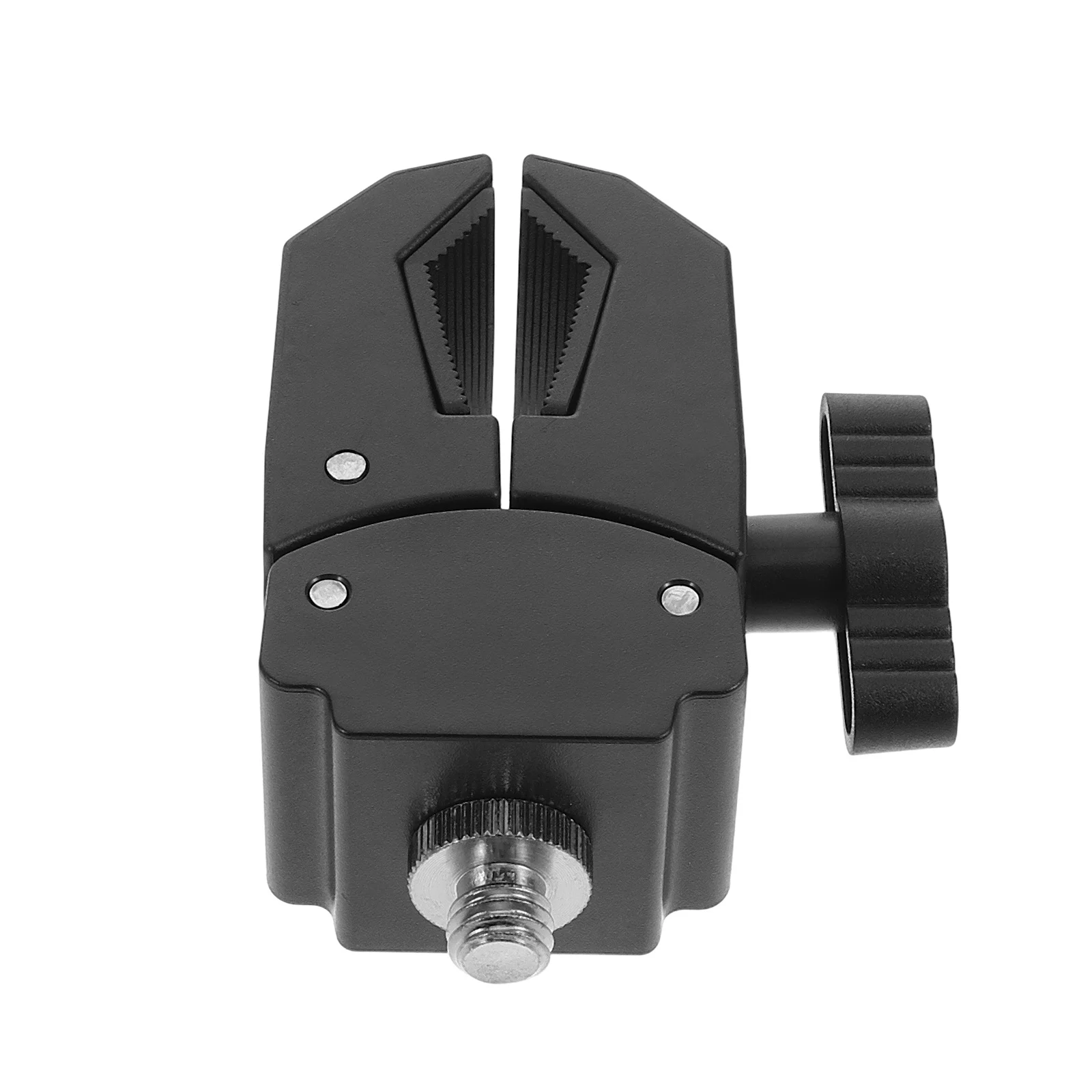 

Microphone Stand Clamp Black Plastic Clip Adapter Compact Portable Stable Support Easy Installation Mic Mount Adapter Tripod