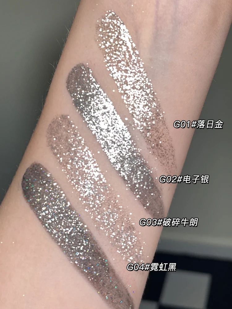 Gellas Ombretto liquido Shimmer Pearl Glitter Evidenziatore Diamante monocromatico Illumina Paillettes lucide Trucco ad asciugatura rapida 5g