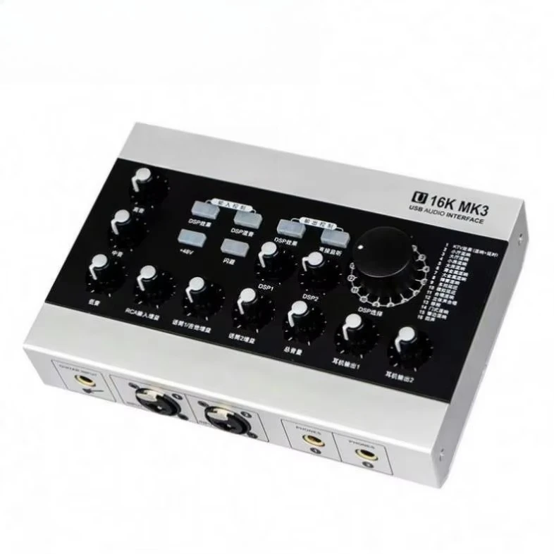 Alctron U16K MK3 USB Audio Interface Card Portable Mini Audio Mixer Usb Sound for  Live Streaming