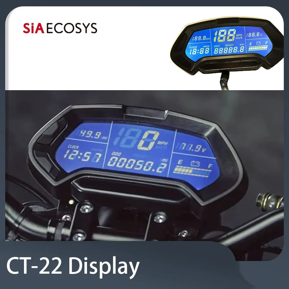 

US Warehouse Scooter Display CT-22 LCD Programmable Speedometer Display for Electric Motorcycle