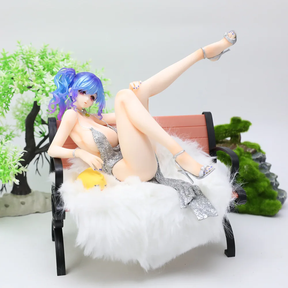 

Azur Lane Anime Girl St. Louis Figure With Chair Car Chassis Ornament Room Decor Gift For Game Fans Collectible