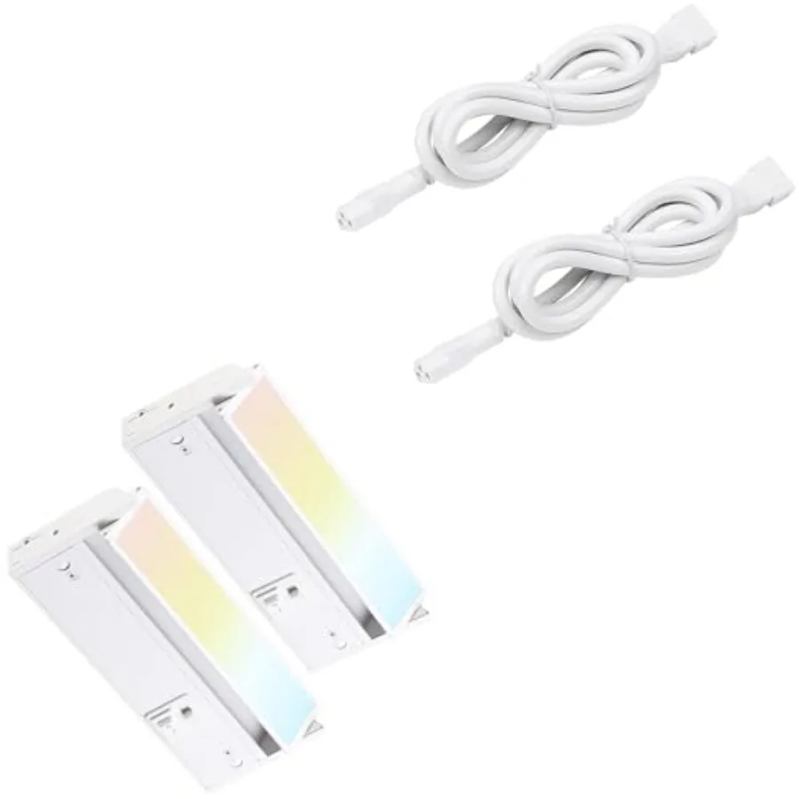 

Rotatable 8 Inch LED Under Cabinet Light 3CCT Bundle 3.3FT Extension Cable, 2 Pack 8 Inch Under Counter Lights and 2 Pack 120V