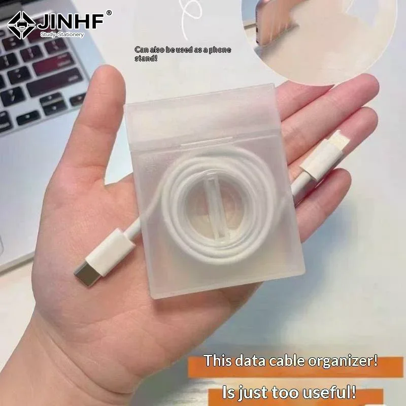 Rotatable Cable Winder Box Portable Round USB Data Cord Cable Organizer Headphone Charging Line Management Storage Box