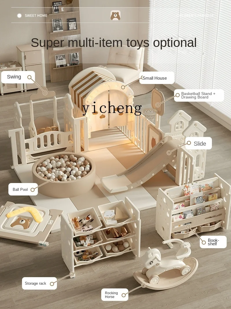 Tqh kleines Haus Kinderspiel Zaun Boden Baby Zaun Wohnzimmer nach Hause Krabbel matte Baby Indoor