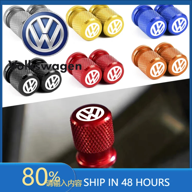 

Комплект из 4 алюминиевых герметичных колпачков для ниппелей шин с эмблемой для автомобилей Volkswagen (VW) Golf, Polo, Passat, Tiguan