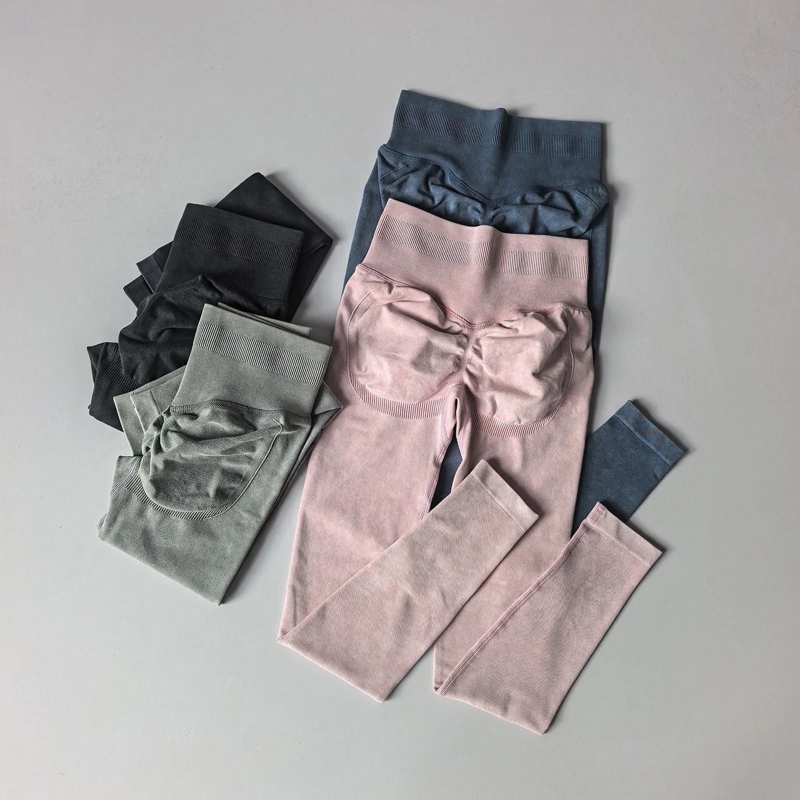 Frosted High-waisted Hip Lifting Fitness Legging Seamless Women Peach Butt Abdominal Training Elastic Nine-point Yoga Pants