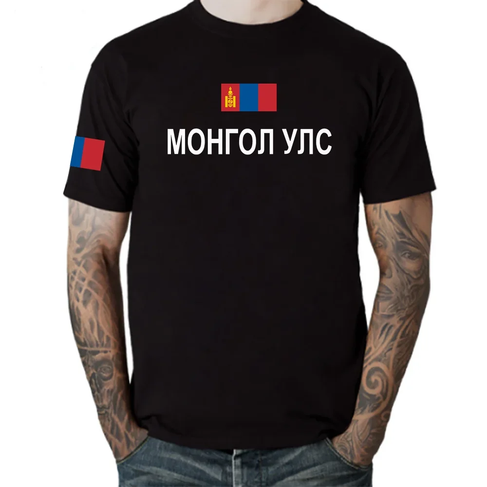 Mongolia Men T Shirt New Fashion 2023 Jersey Nation Team 100% Cotton T-shirt Clothing Tees Country Sporting MNG Mongol Mongolian