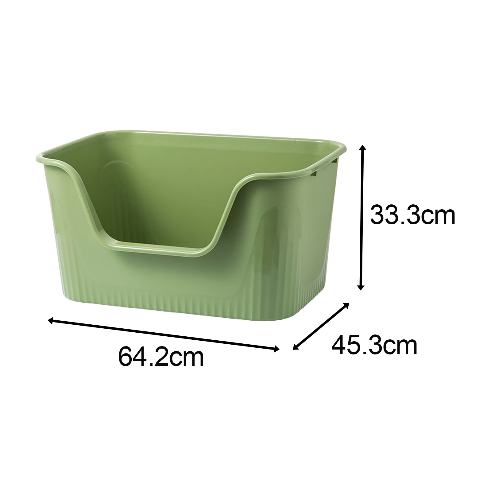 Cat Litter Box Durable Kitten Potty Toilet Open Top Pet Litter Tray Heighten for All Kinds of Cat Litter Easy to Clean No Odor