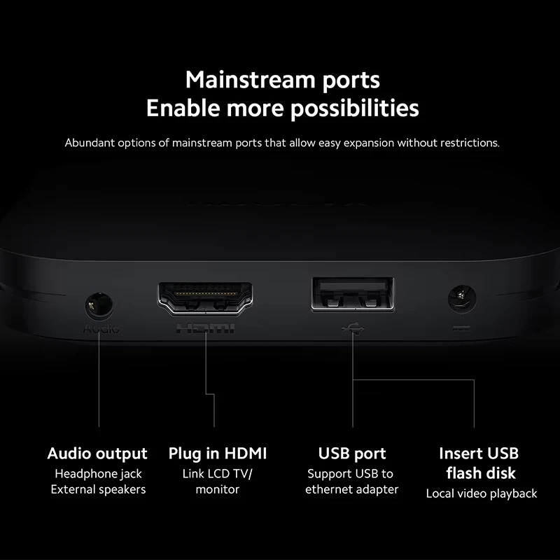 Новый Xiaomi Mi TV Box S 2-го поколения 4K Ultra HD BT5.2 2 ГБ 8 ГБ Dolby Vision HDR10+ Google Assistant Smart Mi Box S Player TV Box