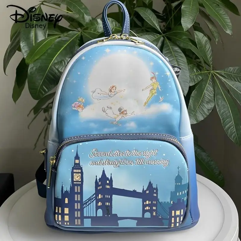 

Disney Original Loungefly Peter Pan Women's Backpacks Anime Cosplay Peter And Wendy Star Mini Backpack Fashion Pu Kawaii Bag