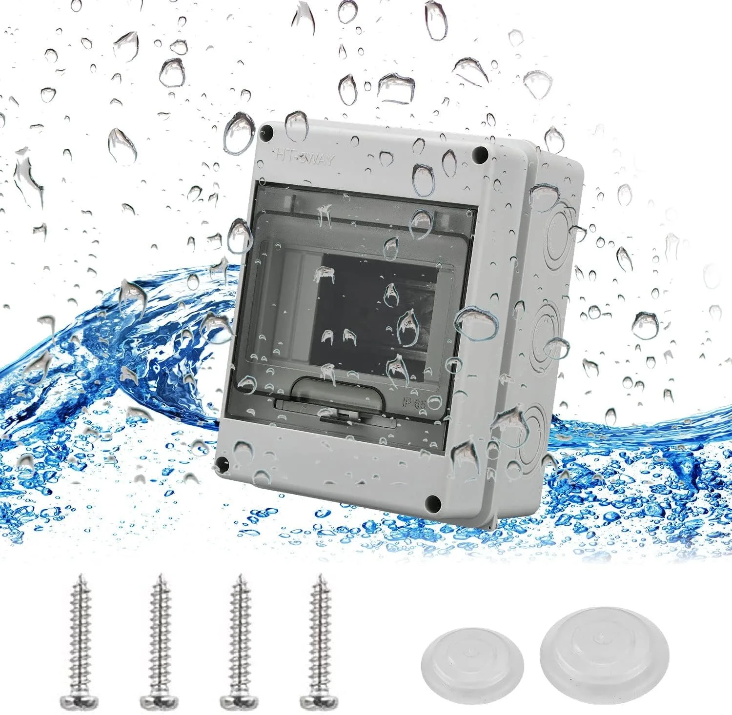 IP65 Mcb Breaker Box Distribution Protection Box ABS Power Supply Electronic Din Rail Enclosure for Circuit Breaker on The Wall