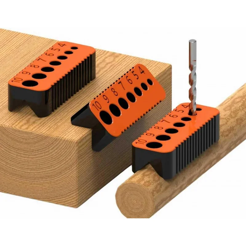 

High-precision drilling guide block with adjustable angle for woodworking and metal drillingDIYHand Tool Locator